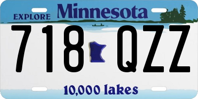 MN license plate 718QZZ