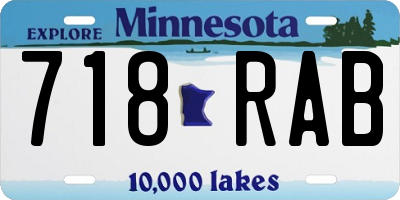 MN license plate 718RAB