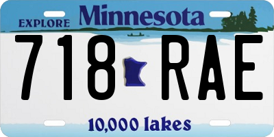 MN license plate 718RAE
