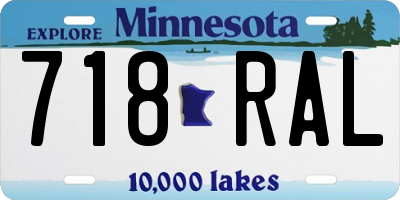 MN license plate 718RAL
