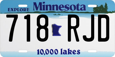 MN license plate 718RJD