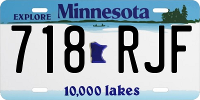 MN license plate 718RJF