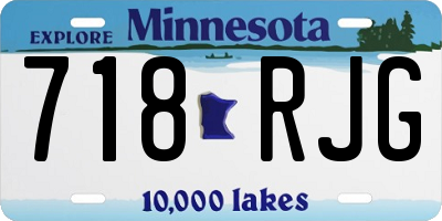 MN license plate 718RJG