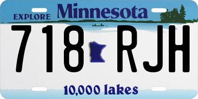 MN license plate 718RJH