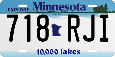 MN license plate 718RJI