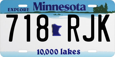 MN license plate 718RJK