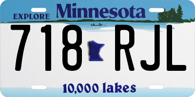 MN license plate 718RJL