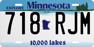 MN license plate 718RJM
