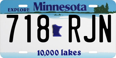 MN license plate 718RJN