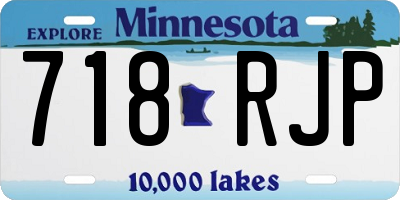 MN license plate 718RJP