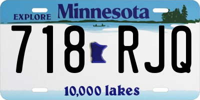 MN license plate 718RJQ