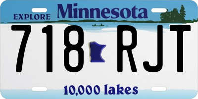 MN license plate 718RJT
