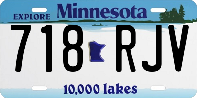 MN license plate 718RJV