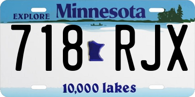 MN license plate 718RJX