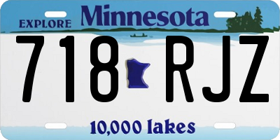 MN license plate 718RJZ
