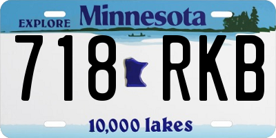MN license plate 718RKB