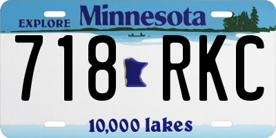 MN license plate 718RKC