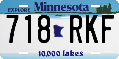 MN license plate 718RKF