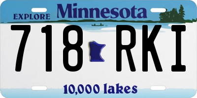 MN license plate 718RKI