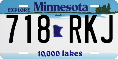 MN license plate 718RKJ