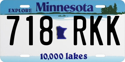 MN license plate 718RKK
