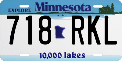 MN license plate 718RKL