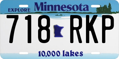 MN license plate 718RKP