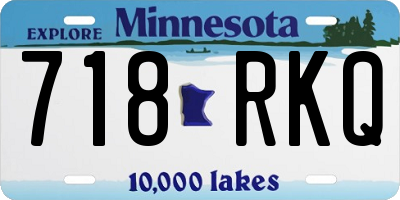 MN license plate 718RKQ
