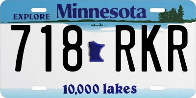 MN license plate 718RKR