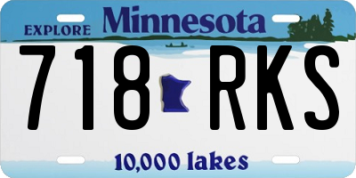 MN license plate 718RKS
