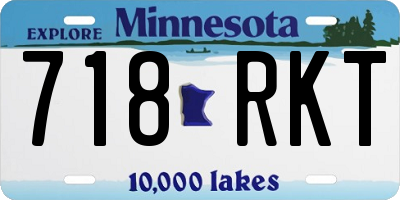MN license plate 718RKT
