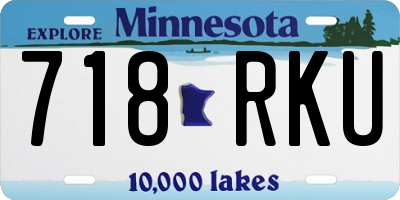 MN license plate 718RKU
