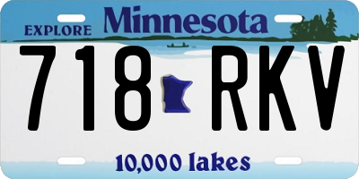 MN license plate 718RKV