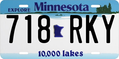 MN license plate 718RKY