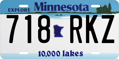 MN license plate 718RKZ