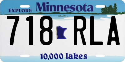 MN license plate 718RLA