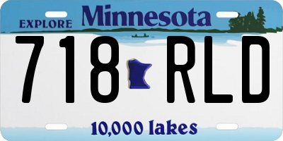 MN license plate 718RLD