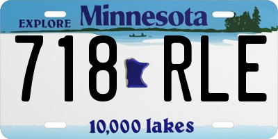MN license plate 718RLE