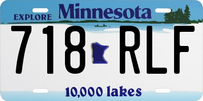 MN license plate 718RLF