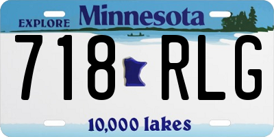 MN license plate 718RLG