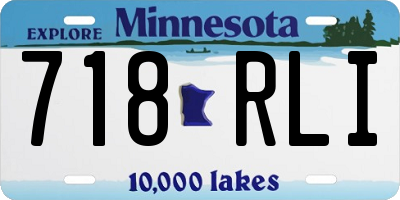 MN license plate 718RLI