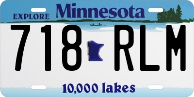MN license plate 718RLM