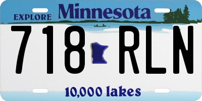 MN license plate 718RLN