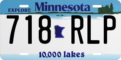 MN license plate 718RLP