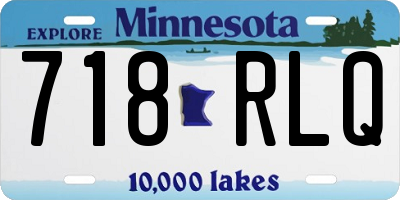 MN license plate 718RLQ