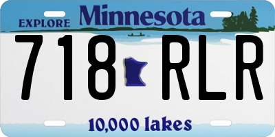 MN license plate 718RLR