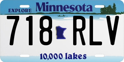 MN license plate 718RLV