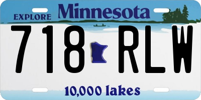 MN license plate 718RLW
