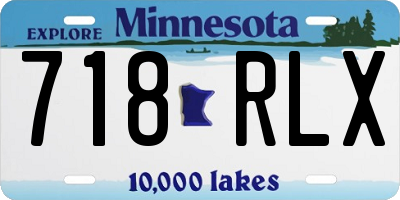MN license plate 718RLX