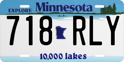 MN license plate 718RLY